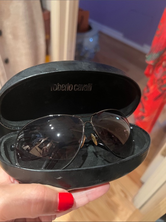 Roberto Cavalli Other - Roberto Cavalli Black Aviator Sunglasses with Smoke Lenses